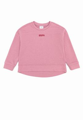 Çocuk Manolya Basic Bisiklet Yaka Sweatshirt - 50260923069