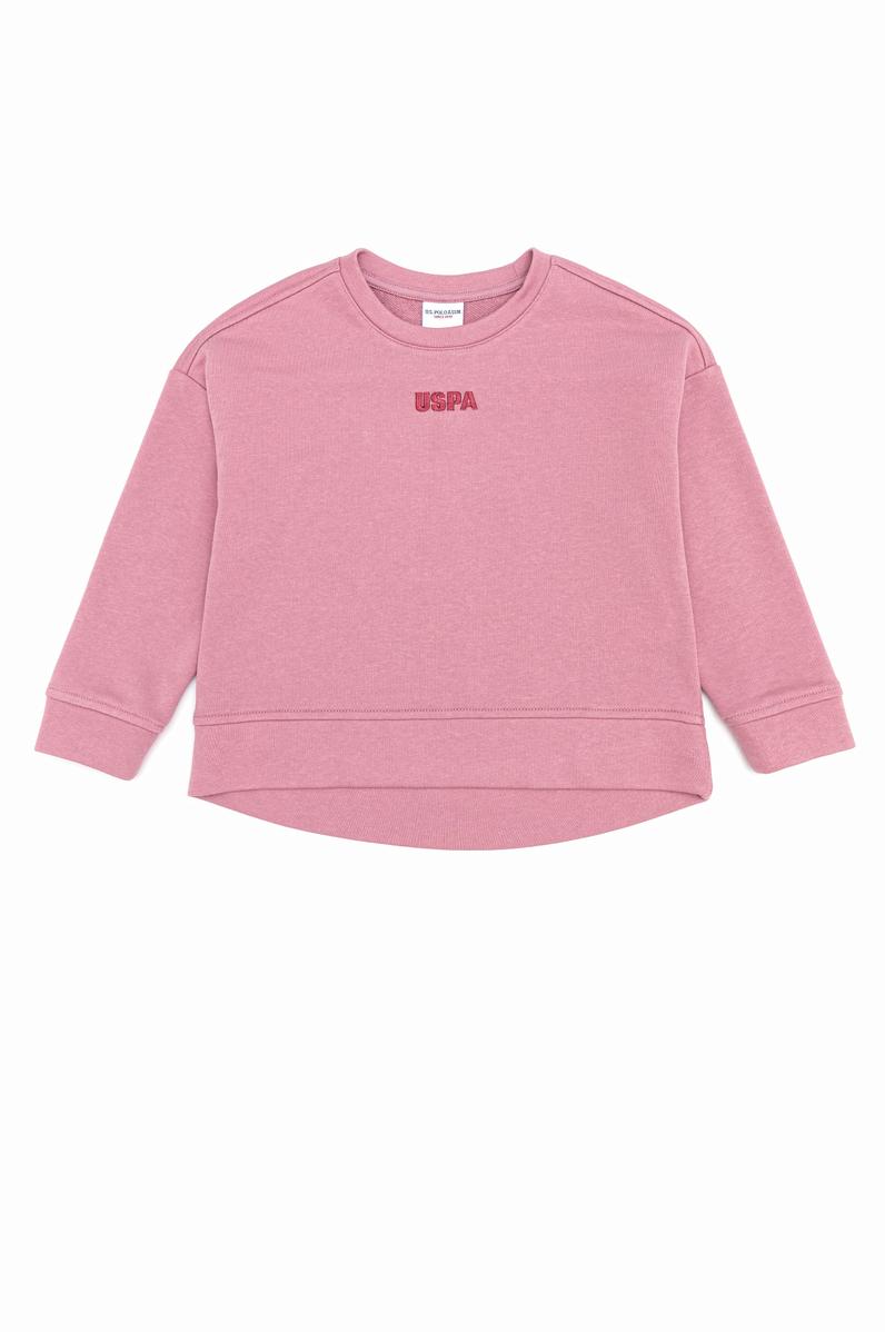 Çocuk Manolya Basic Bisiklet Yaka Sweatshirt