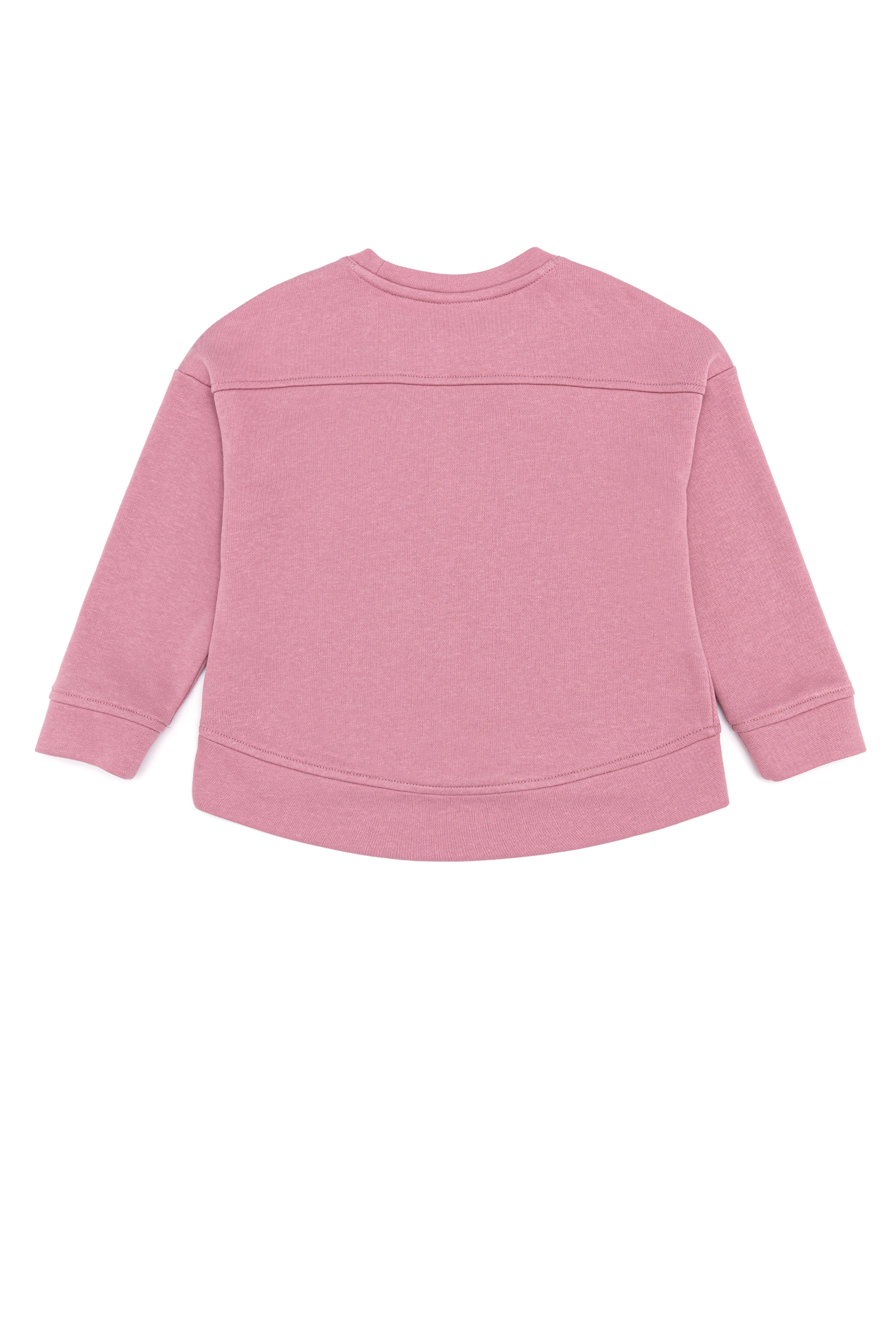 Çocuk Manolya Basic Bisiklet Yaka Sweatshirt - Image 2