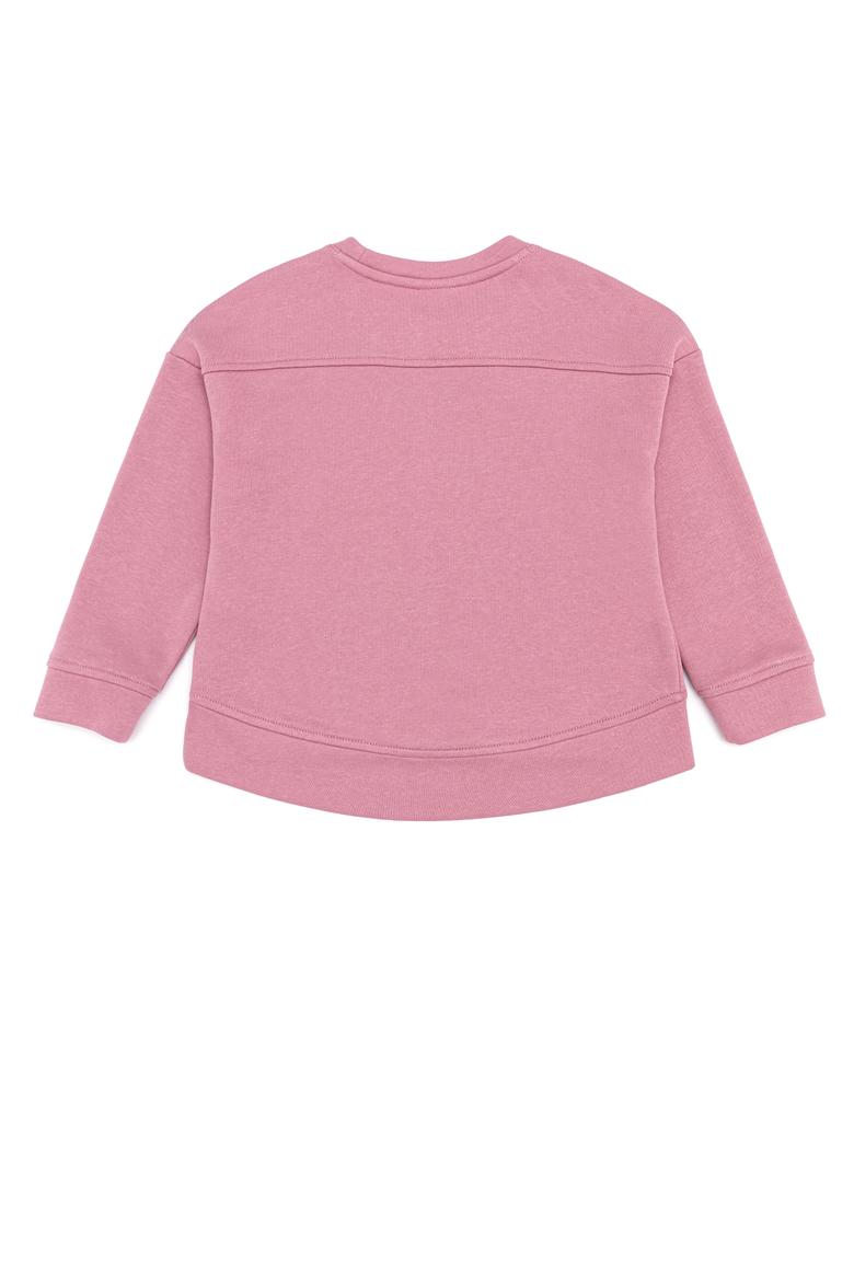 Çocuk Manolya Basic Bisiklet Yaka Sweatshirt - 50260923069