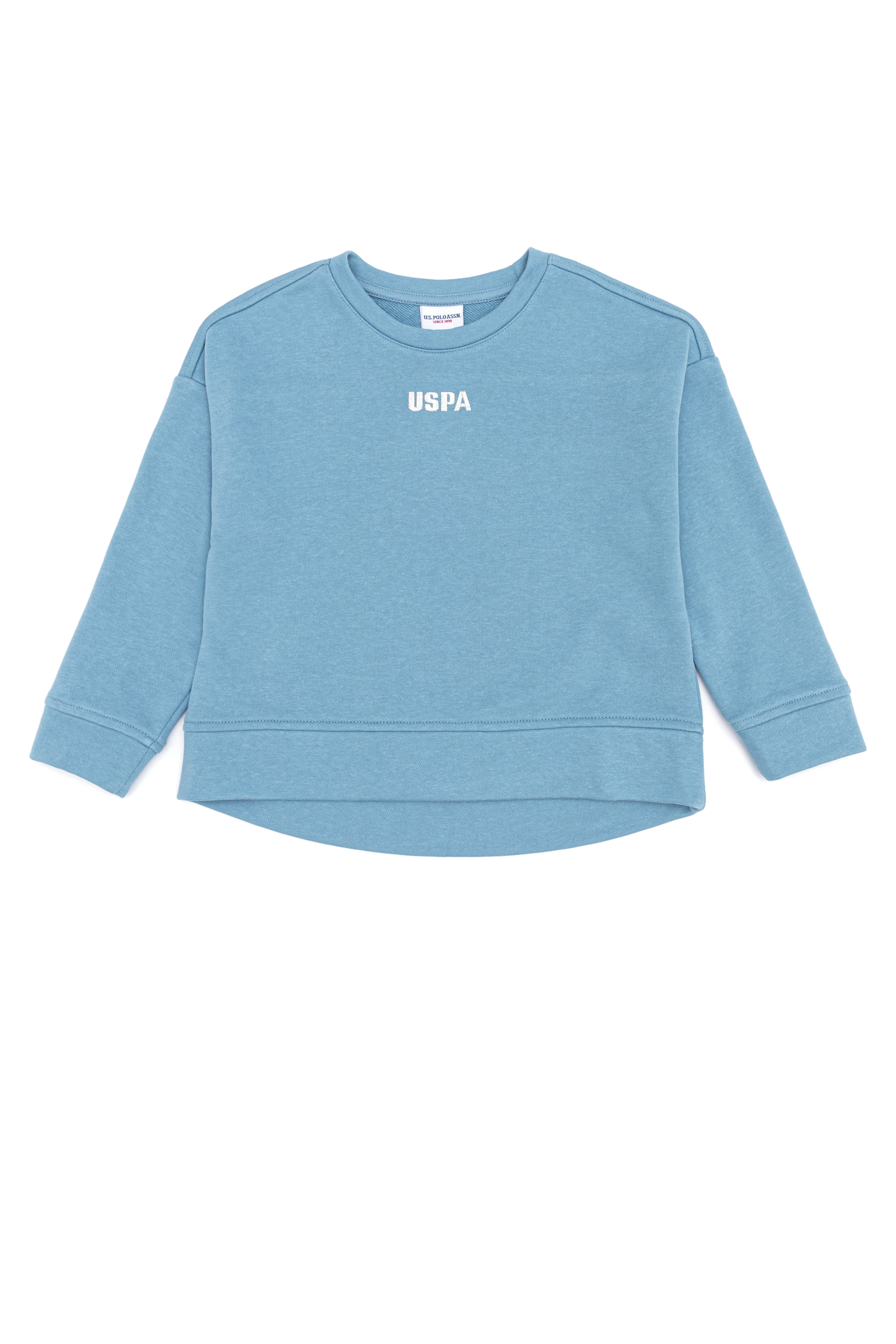 Çocuk Mavi Basic Bisiklet Yaka Sweatshirt - Image 4