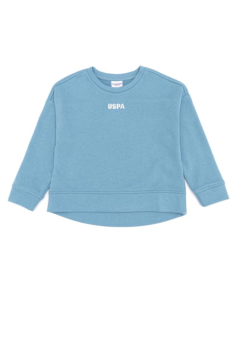 Çocuk Mavi Basic Bisiklet Yaka Sweatshirt - 50260923084