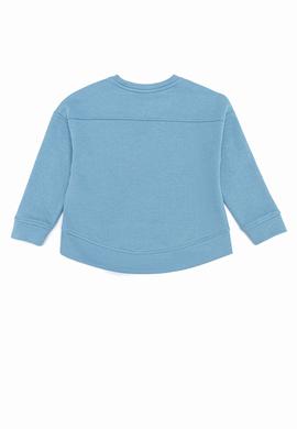 Çocuk Mavi Basic Bisiklet Yaka Sweatshirt - 50260923084