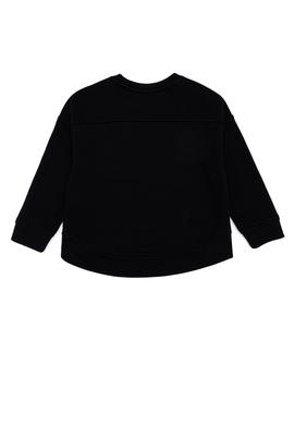 Çocuk Siyah Basic Bisiklet Yaka Sweatshirt - 50260923039