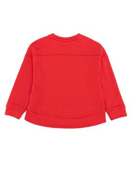 Çocuk Kırmızı Basic Bisiklet Yaka Sweatshirt - 50260923019