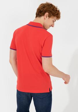 Erkek Kırmızı Basic Tişört - 50249146056