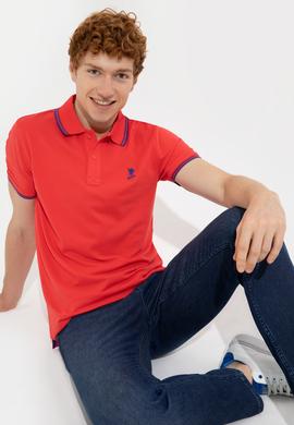 Erkek Kırmızı Basic Tişört - 50249146056