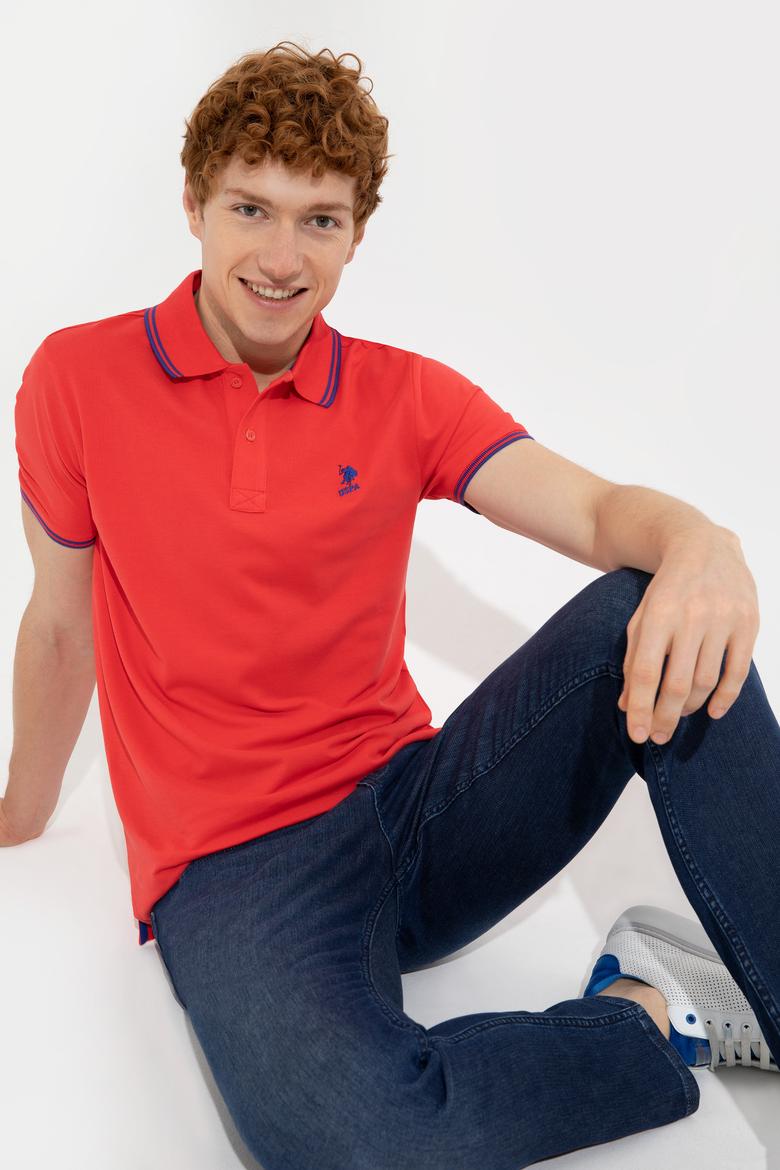 Erkek Kırmızı Basic Tişört - 50249146056