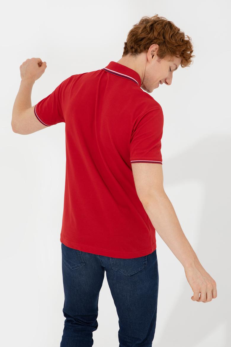 Erkek Koyu Kırmızı Polo Yaka T-Shirt - 50247368026