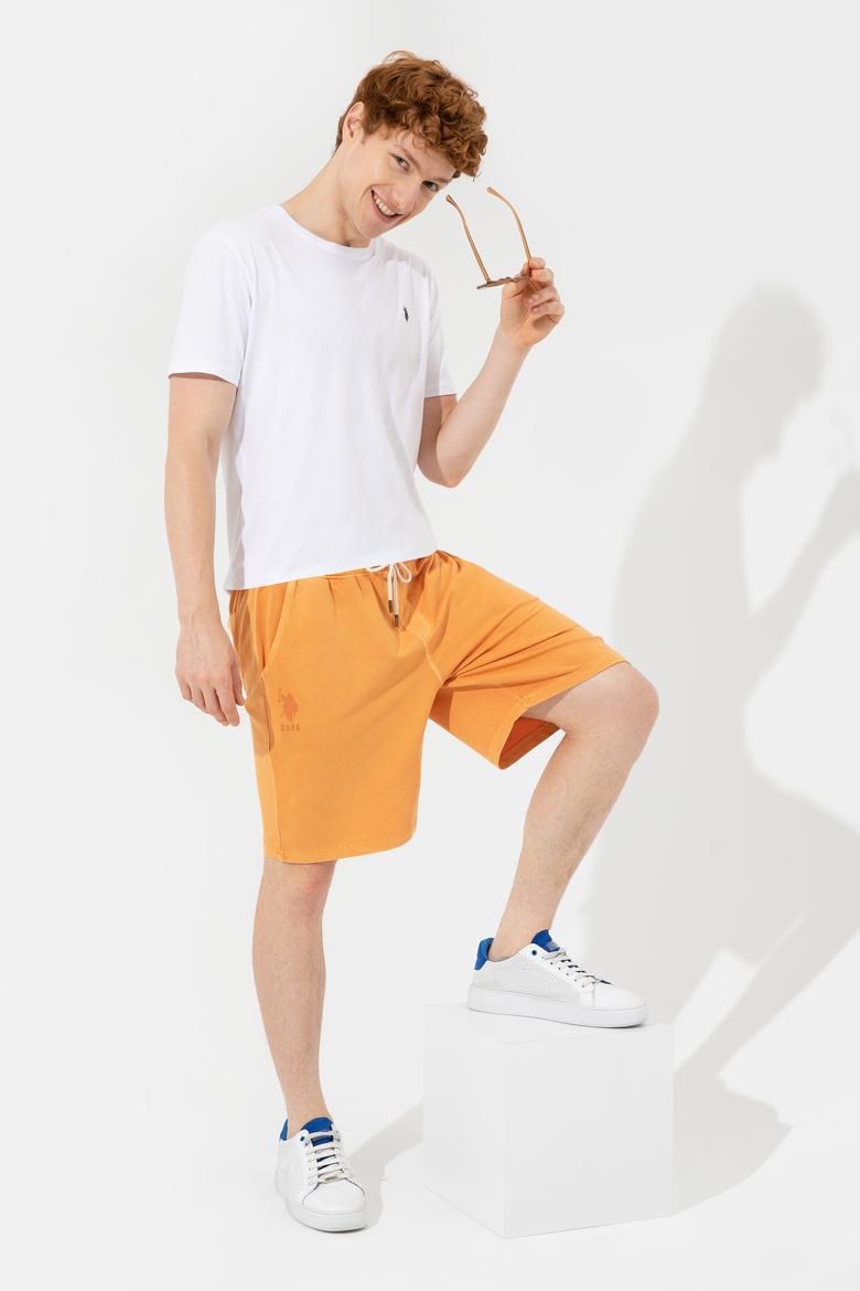 Erkek Turuncu Örme Şort