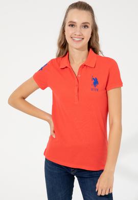 Kadın Kırmızı Basic Polo Yaka Tişört - 50246283101