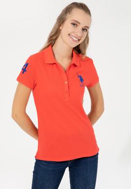 Kadın Kırmızı Basic Polo Yaka Tişört - 50246283101