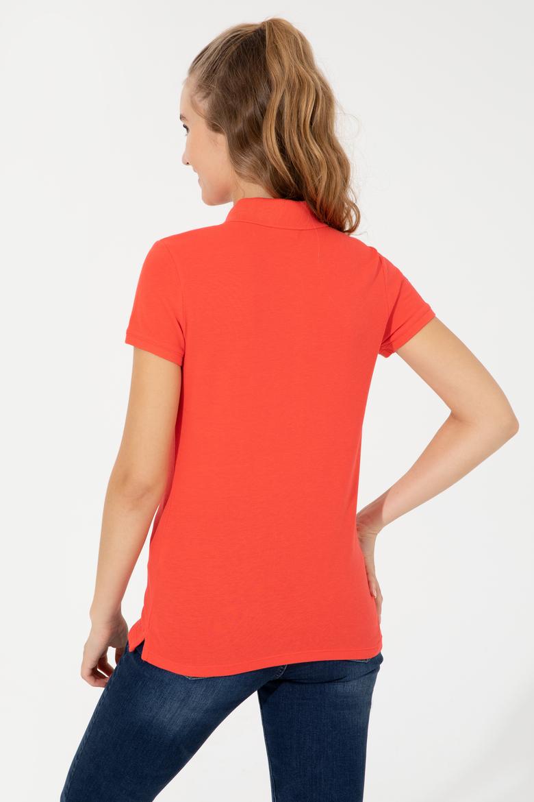 Kadın Kırmızı Basic Polo Yaka Tişört - 50246283101