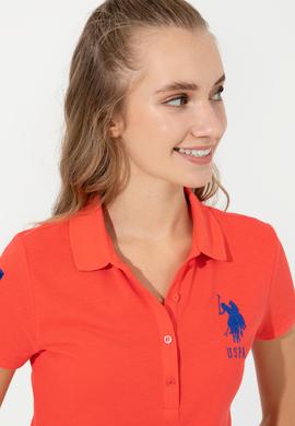 Kadın Kırmızı Basic Polo Yaka Tişört - 50246283101