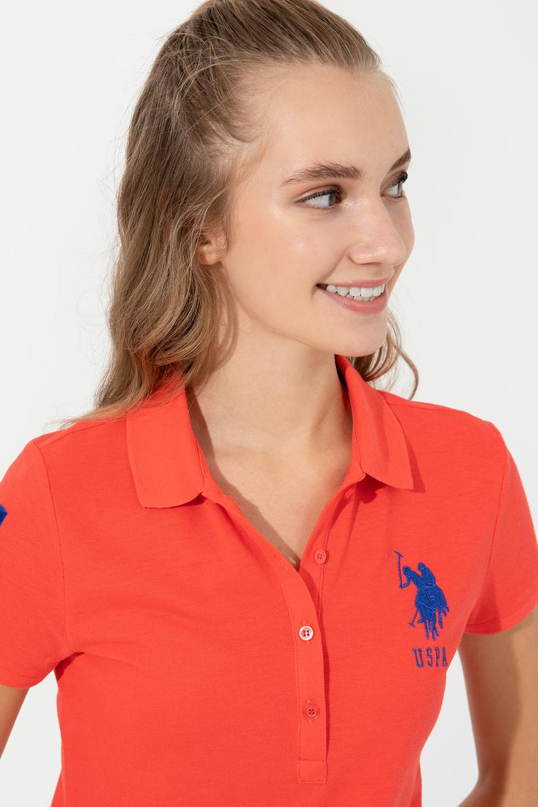 Kadın Kırmızı Basic Polo Yaka Tişört - 50246283101