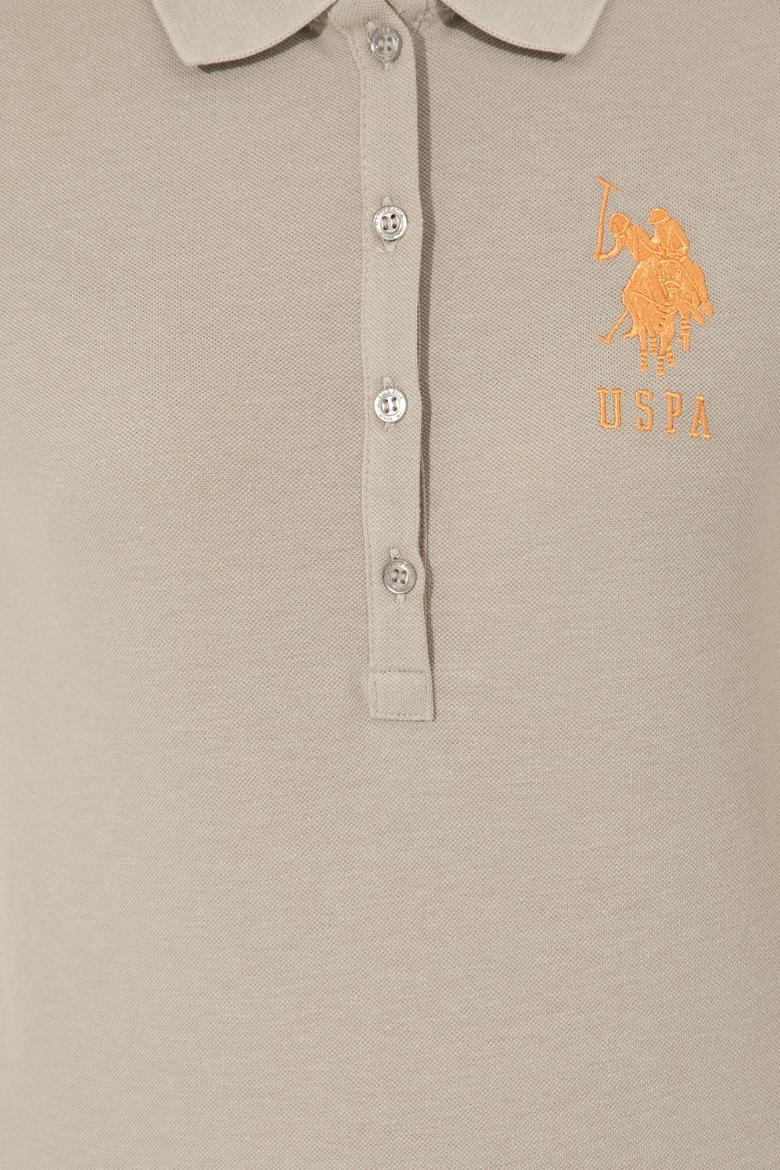 Kadın Haki Basic Polo Yaka Tişört - 50246283063