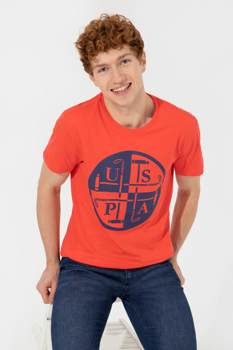 Erkek Kırmızı Bisiklet Yaka Tişört - 50247330175