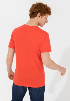 Erkek Kırmızı Bisiklet Yaka Tişört - 50247330175