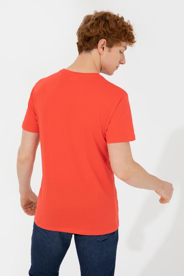 Erkek Kırmızı Bisiklet Yaka Tişört - 50247330175