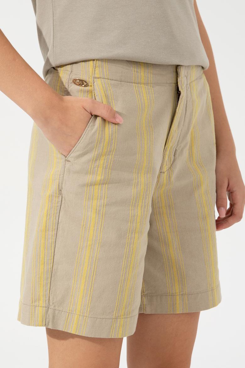 Kadın Safran Dokuma Şort - 50246052008