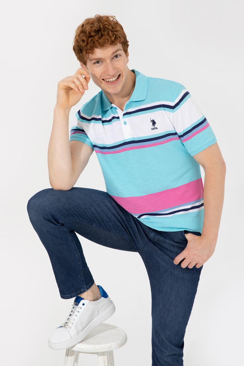 Erkek Turkuaz Polo Yaka Tişört