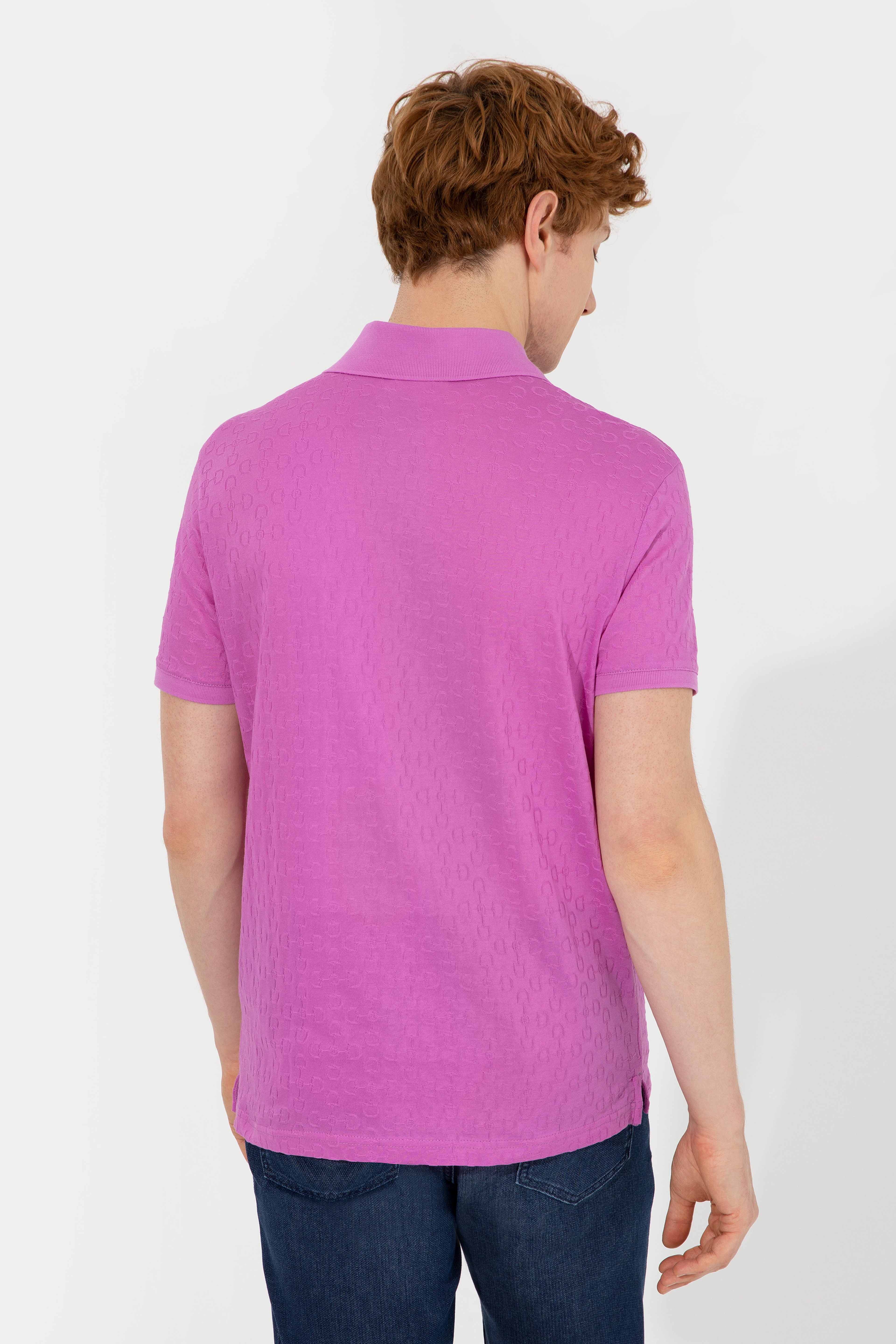 Erkek Menekşe Polo Yaka Tişört - Image 5