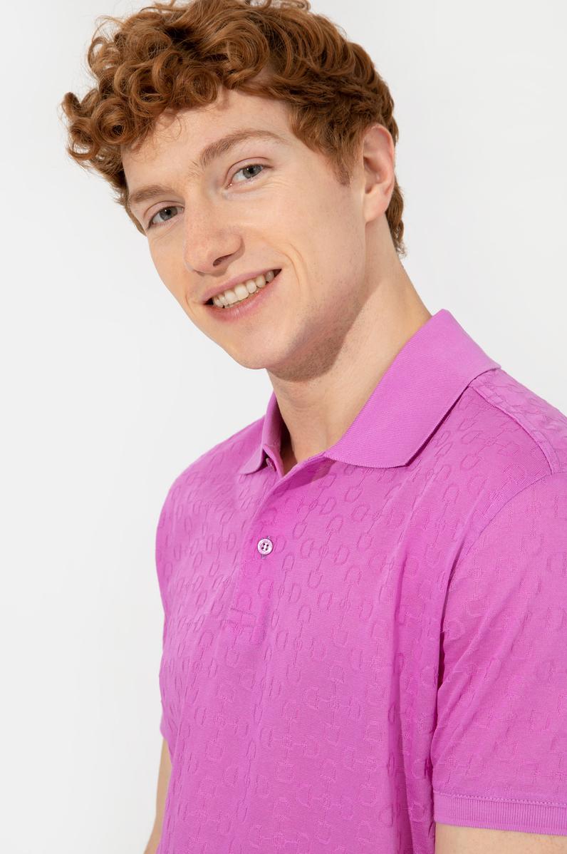 Erkek Menekşe Polo Yaka Tişört