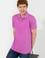 Erkek Menekşe Polo Yaka Tişört