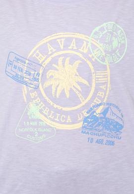 Kadın Lila Bisiklet Yaka Tişört - 50248989016