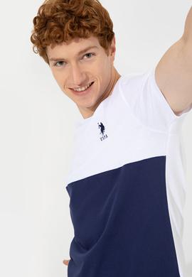 Erkek Beyaz Bisiklet Yaka T-Shirt - 50247328010