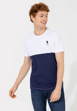 Erkek Beyaz Bisiklet Yaka T-Shirt - 50247328010