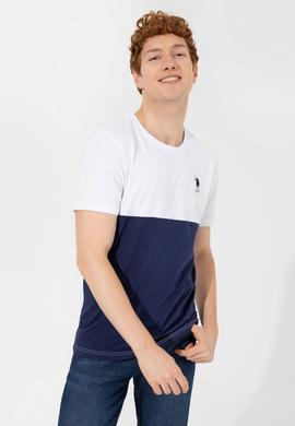 Erkek Beyaz Bisiklet Yaka T-Shirt - 50247328010