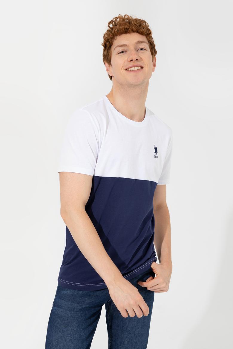 Erkek Beyaz Bisiklet Yaka T-Shirt - 50247328010