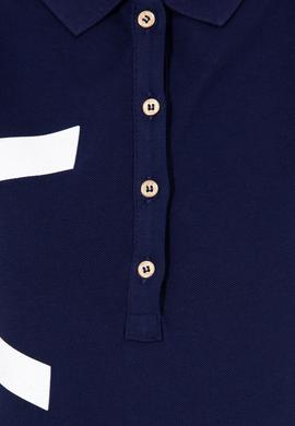 Kadın Lacivert Polo Yaka Örme Elbise - 50251939032