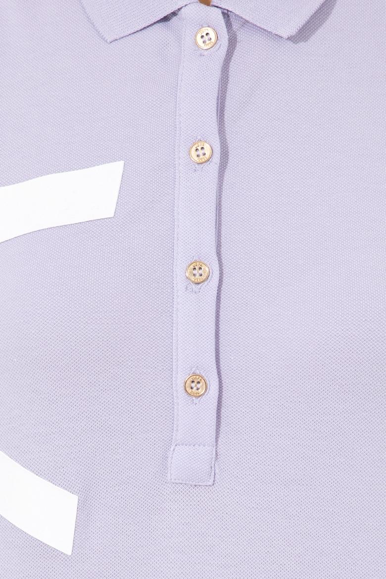 Kadın Lila Polo Yaka Örme Elbise - 50251939038