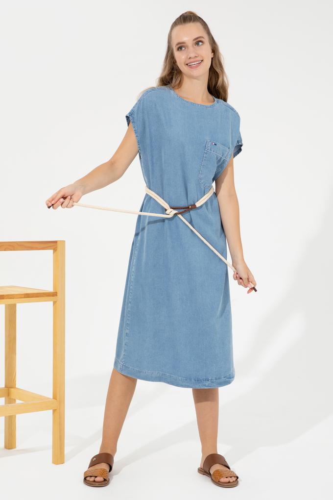 Kadın Mavi Denim Elbise