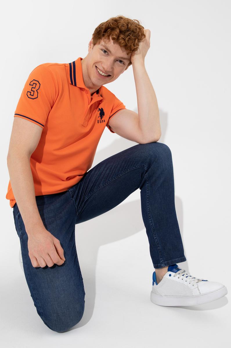 Erkek Turuncu Basic Tişört