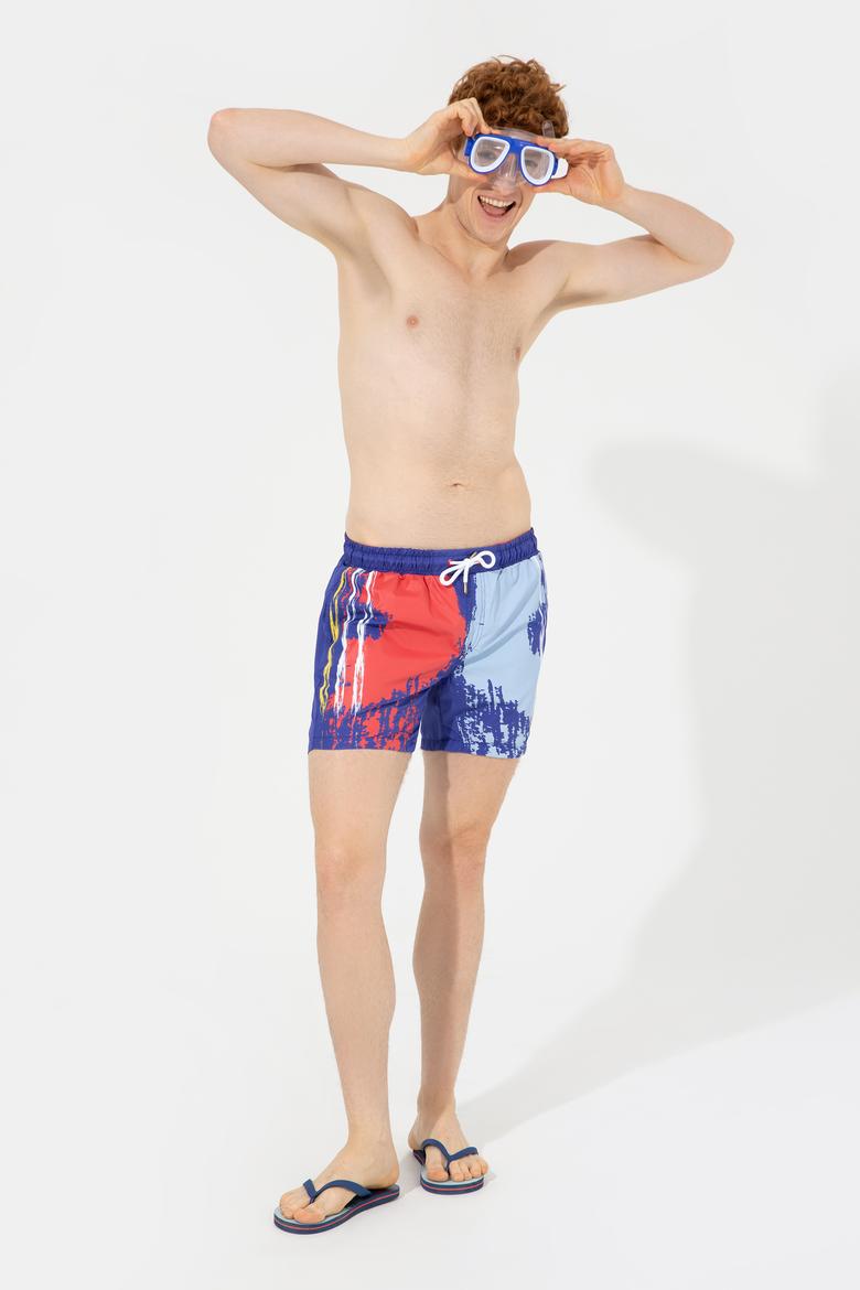 Erkek Mavi Deniz Şortu