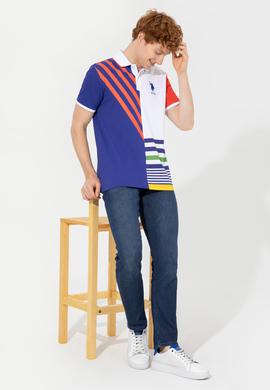 Erkek Mavi Polo Yaka Tişört - 50249179018