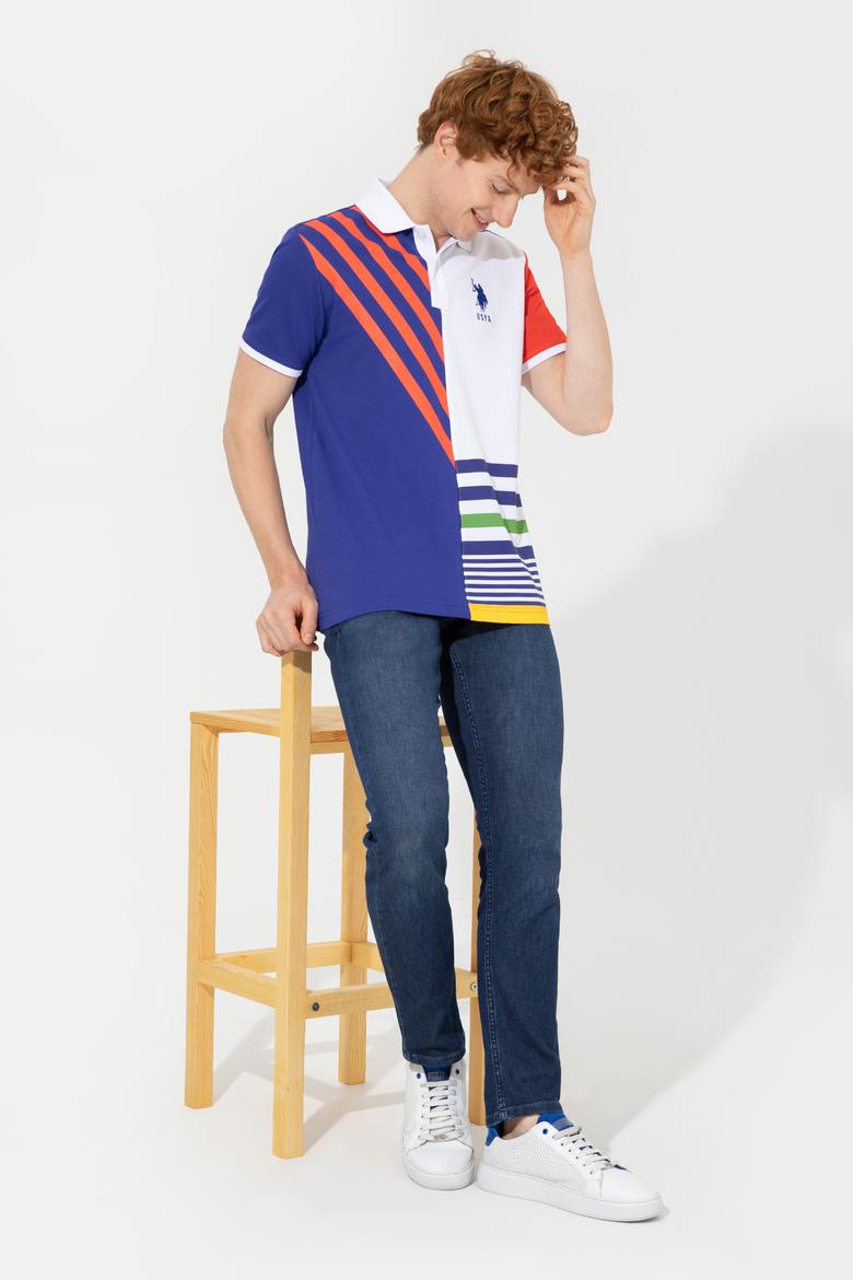 Erkek Mavi Polo Yaka Tişört - 50249179018