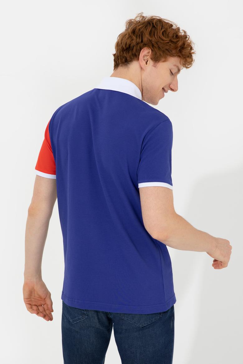 Erkek Mavi Polo Yaka Tişört - 50249179018