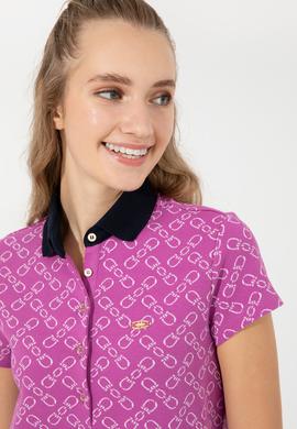 Kadın Menekşe Polo Yaka Örme Elbise - 50248908008