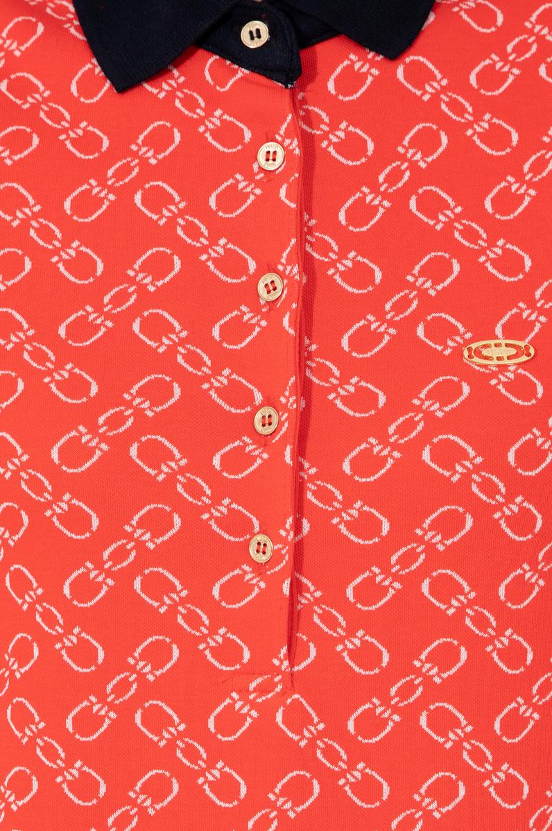 Kadın Kırmızı Polo Yaka Örme Elbise