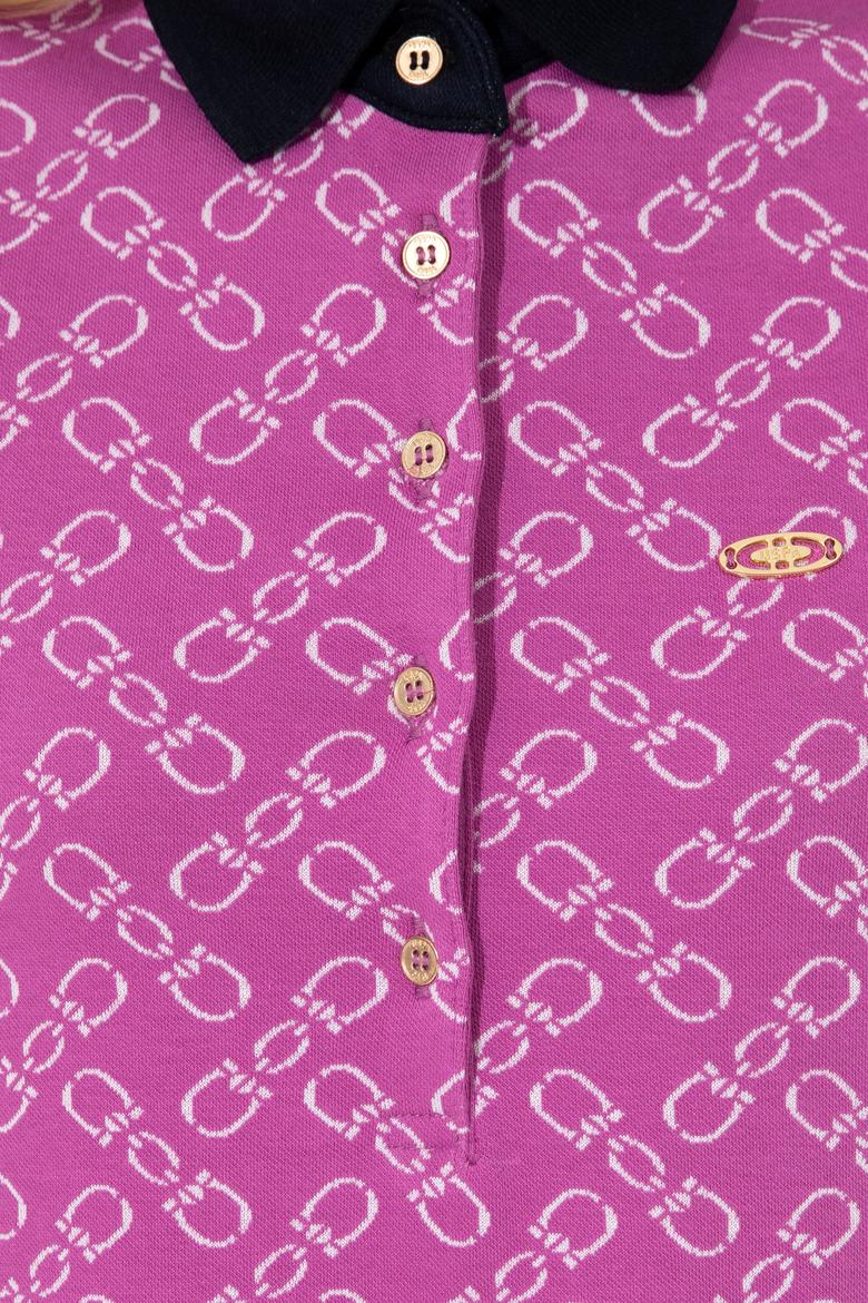 Kadın Menekşe Polo Yaka Örme Elbise - 50248908008