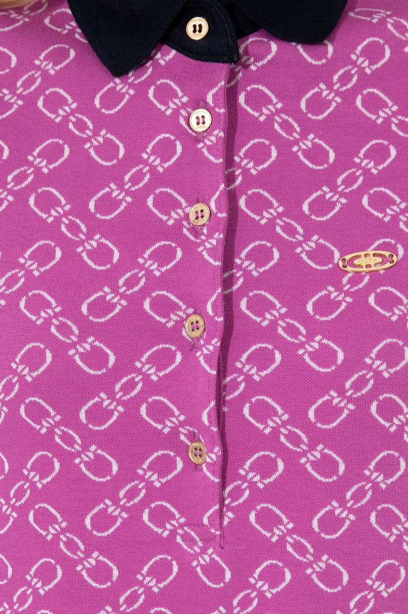 Kadın Menekşe Polo Yaka Örme Elbise