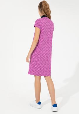 Kadın Menekşe Polo Yaka Örme Elbise - 50248908008