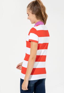 Kadın Kırmızı Polo Yaka Tişört - 50249020024