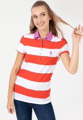 Kadın Kırmızı Polo Yaka Tişört - 50249020024