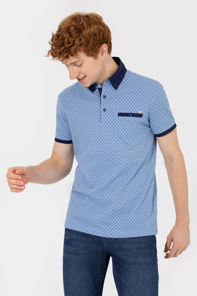 Erkek Koyu Mavi Polo Yaka Tişört - 50249185018