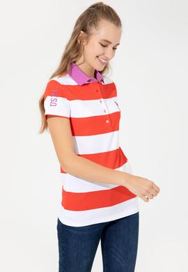 Kadın Kırmızı Polo Yaka Tişört - 50249020024